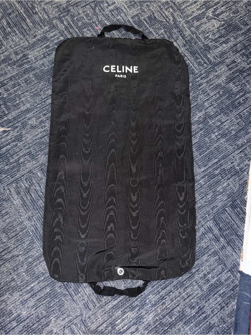 Celine Black Garment Cover with White Logo